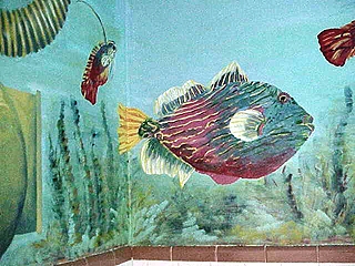 Bathing Fishes by the Sea